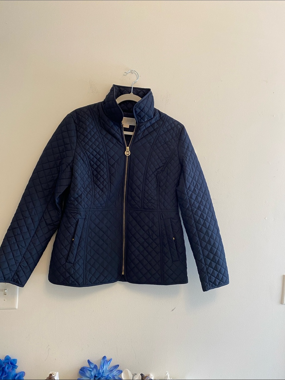 Michael Kors Quilted Puffer Jacket in Navy